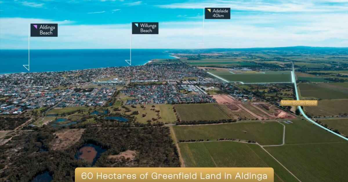Sixty hectares of land in Aldinga unlocked for master planned community