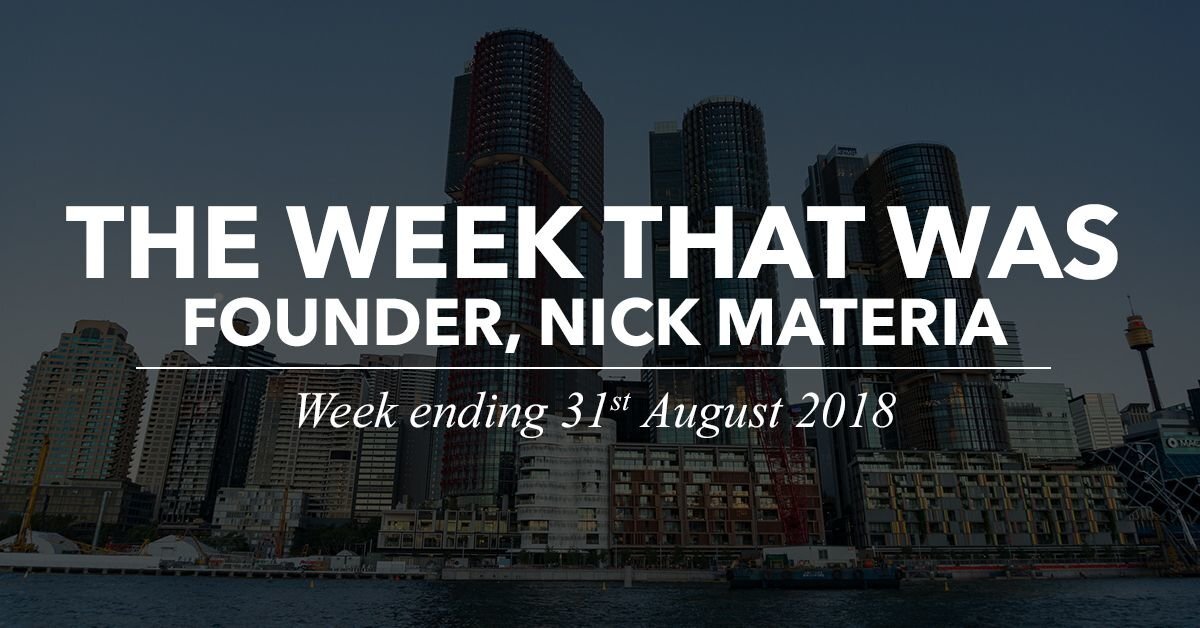 The Week That Was - 31 August