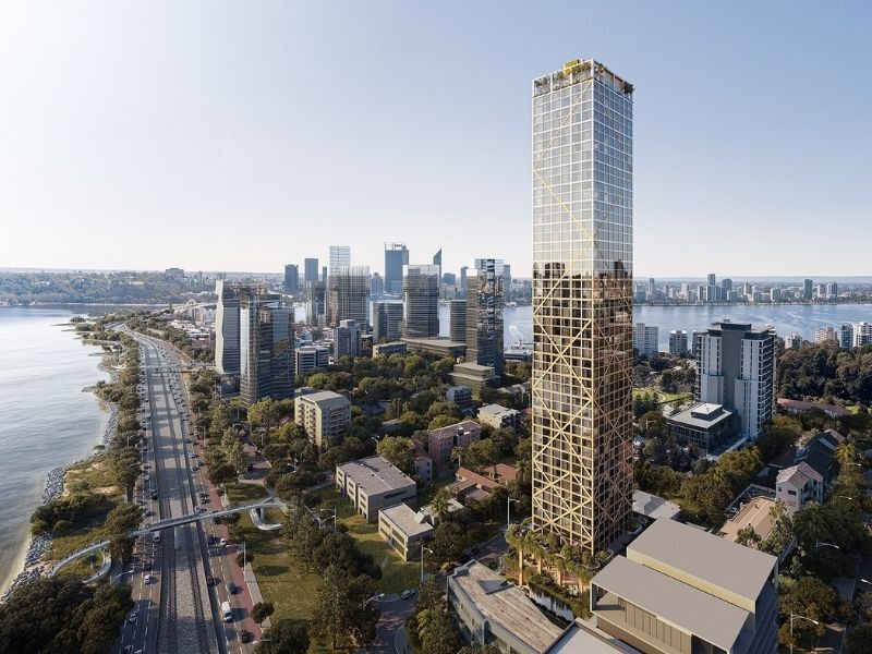 South Perth landmark site offered for sale with DA approval for world’s highest hybrid tower